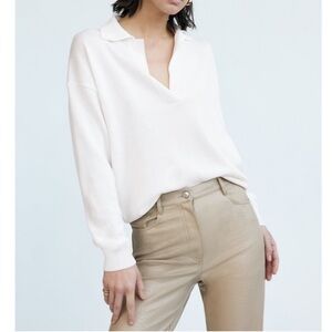 New Aritzia Wilfred Clara Merino Wool Sweater, Cream/Light Birch, Women’s Medium
